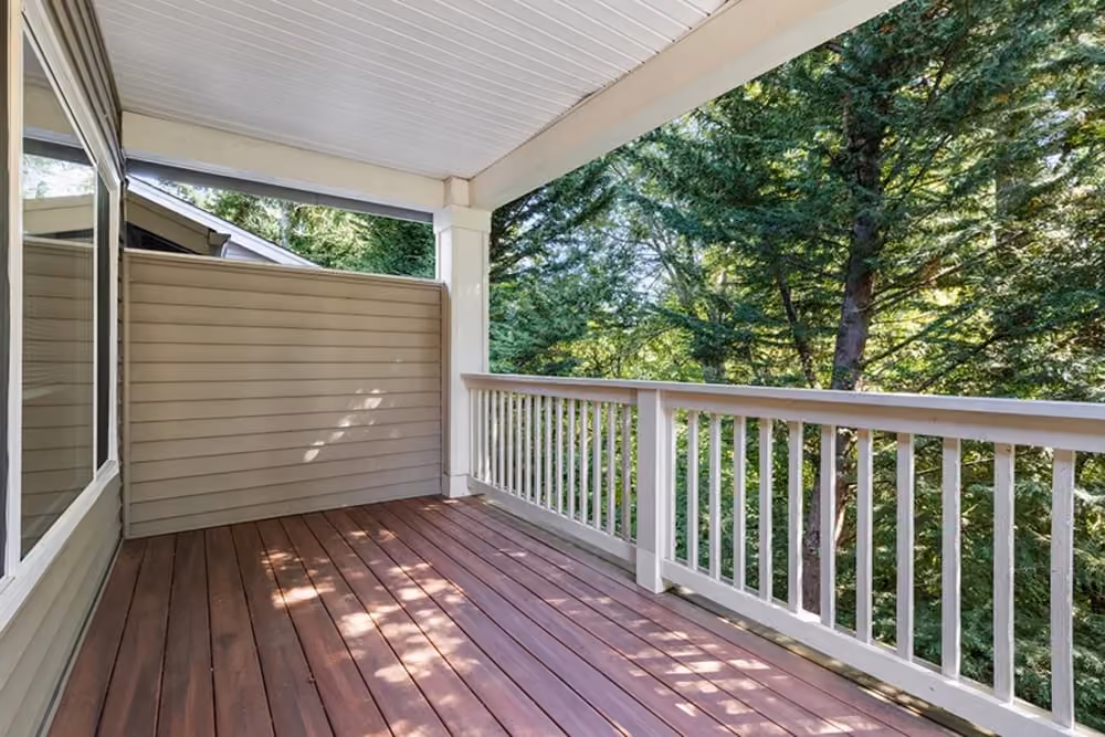 Patio with balcony
