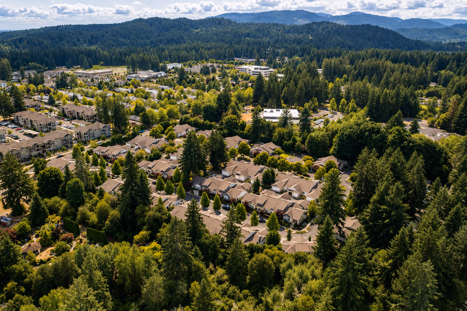 Aerial view of property