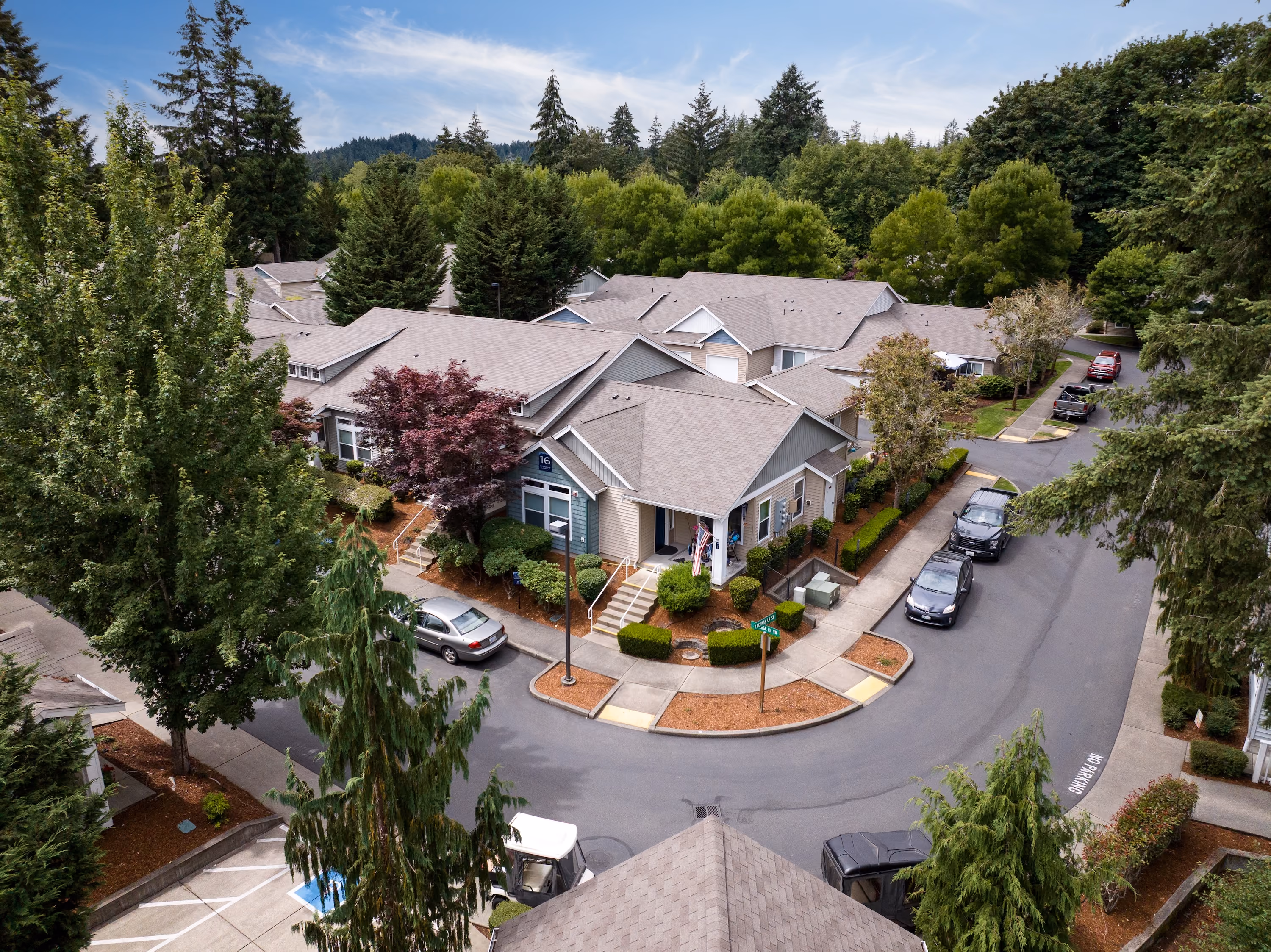 Aerial view of property