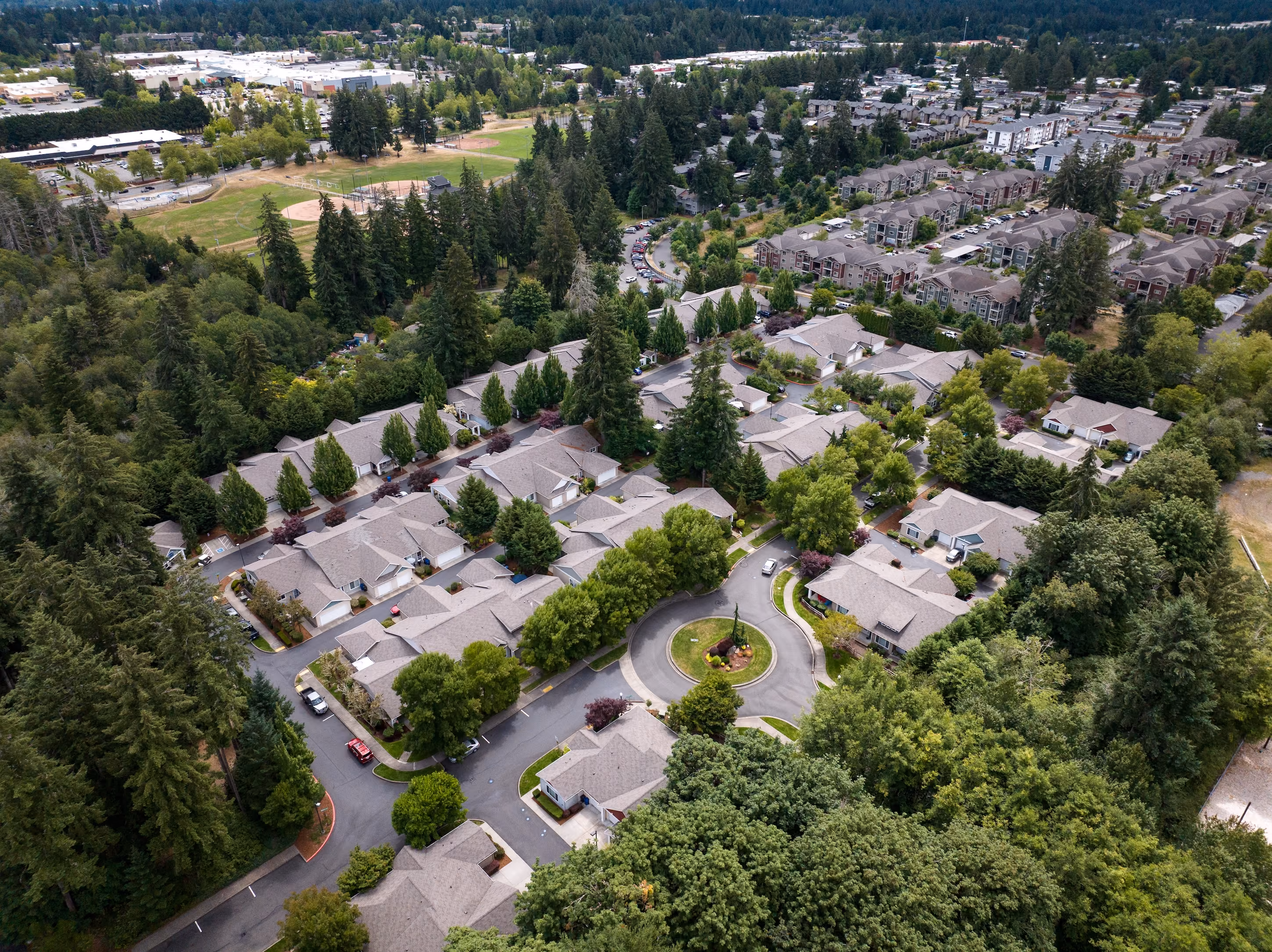 Aerial view of property