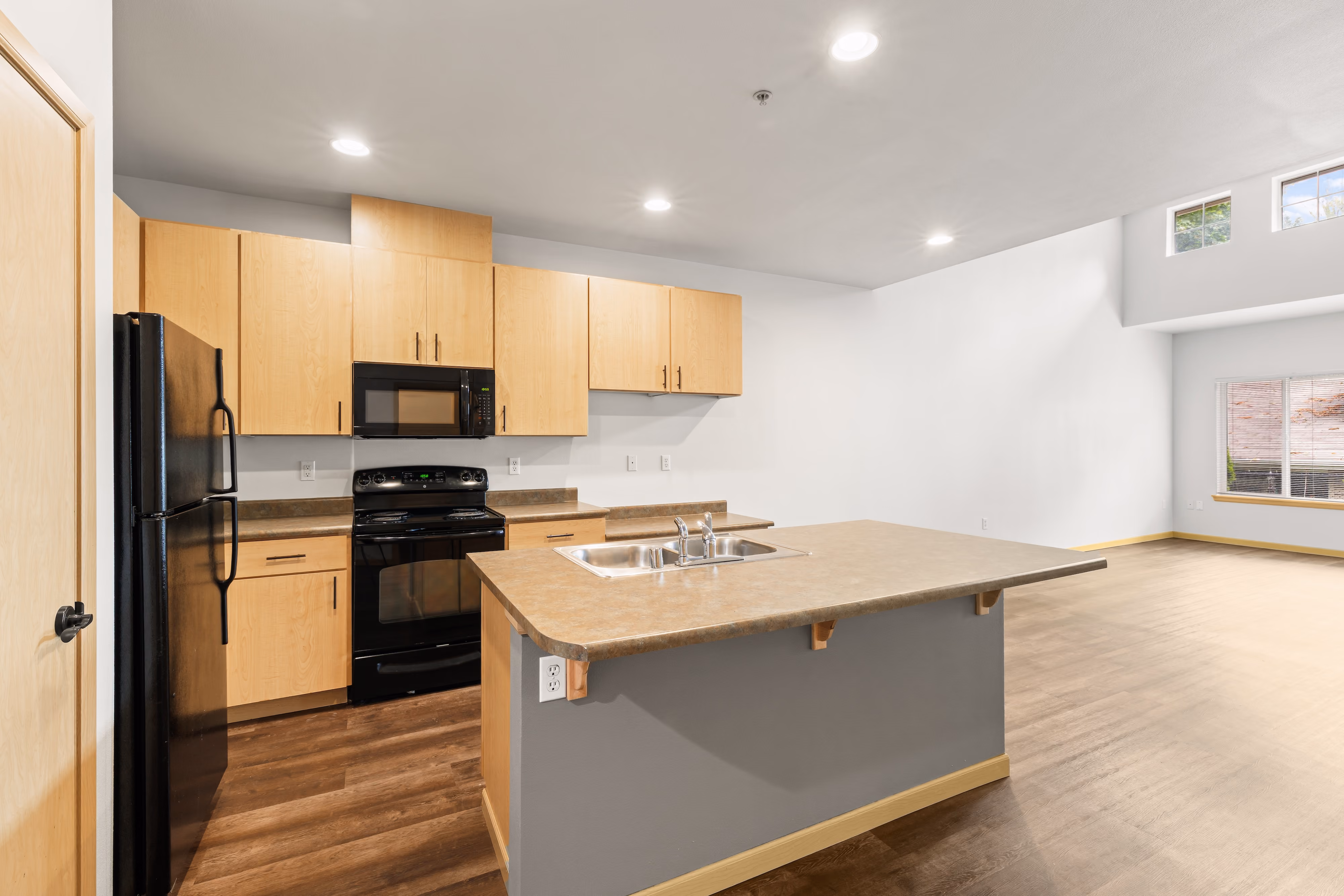 Kitchen with island