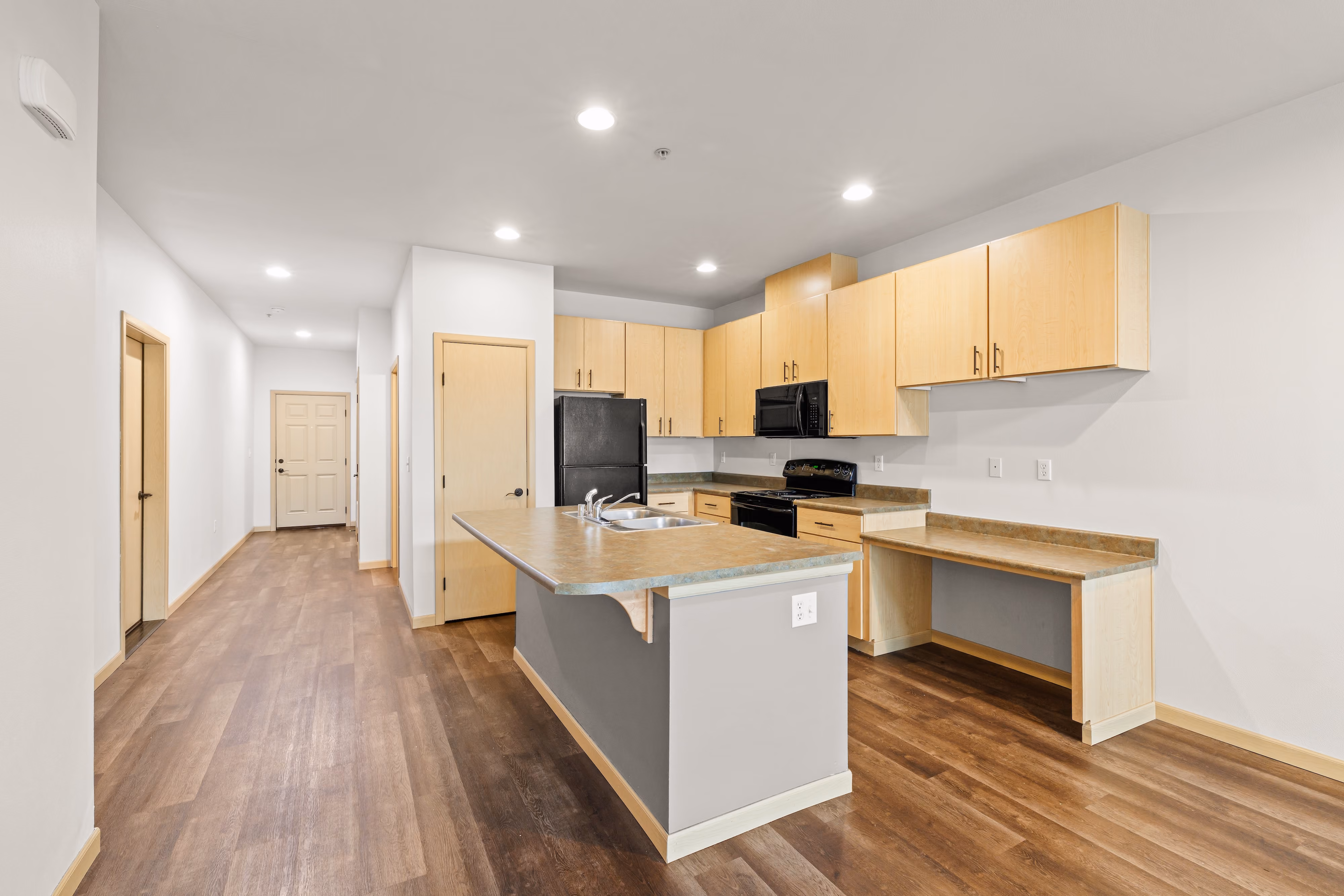 Kitchen with island