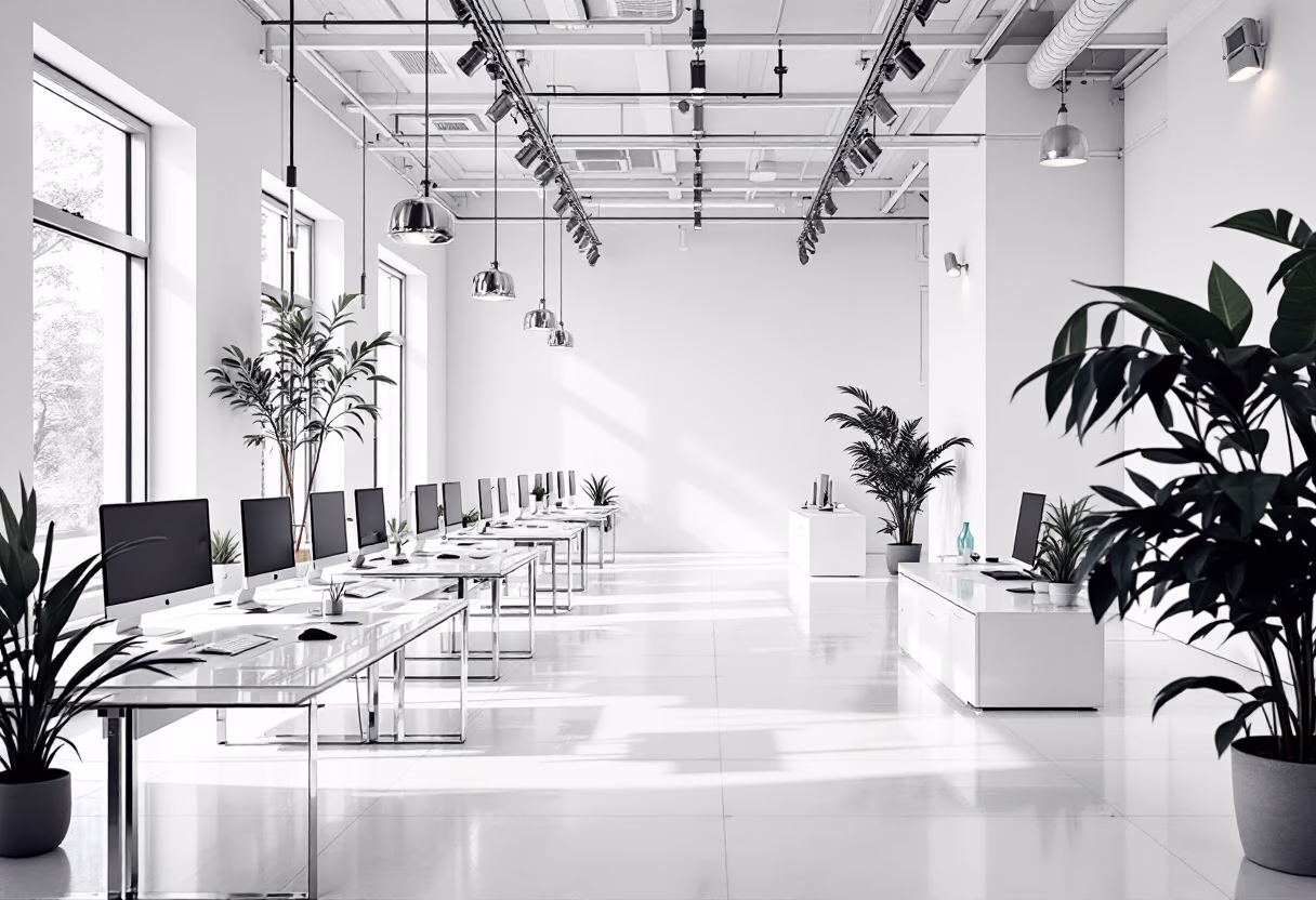 [background image] image of creative work environment (for an ai marketing tech company)