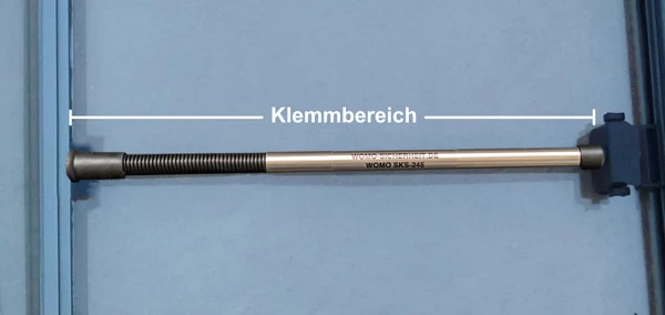 WOMO-SKS állítható szorítórúd tolóablak mechanikai védelméhez