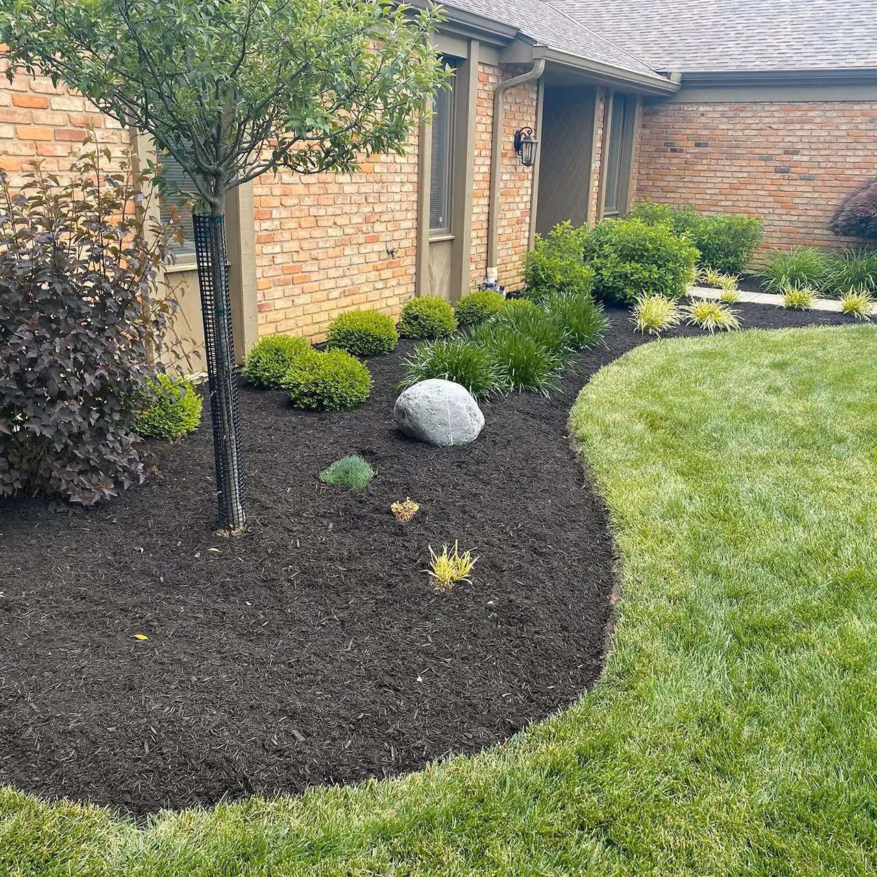 Landscape bed cleanup and ongoing property care in Blue Ash, Ohio