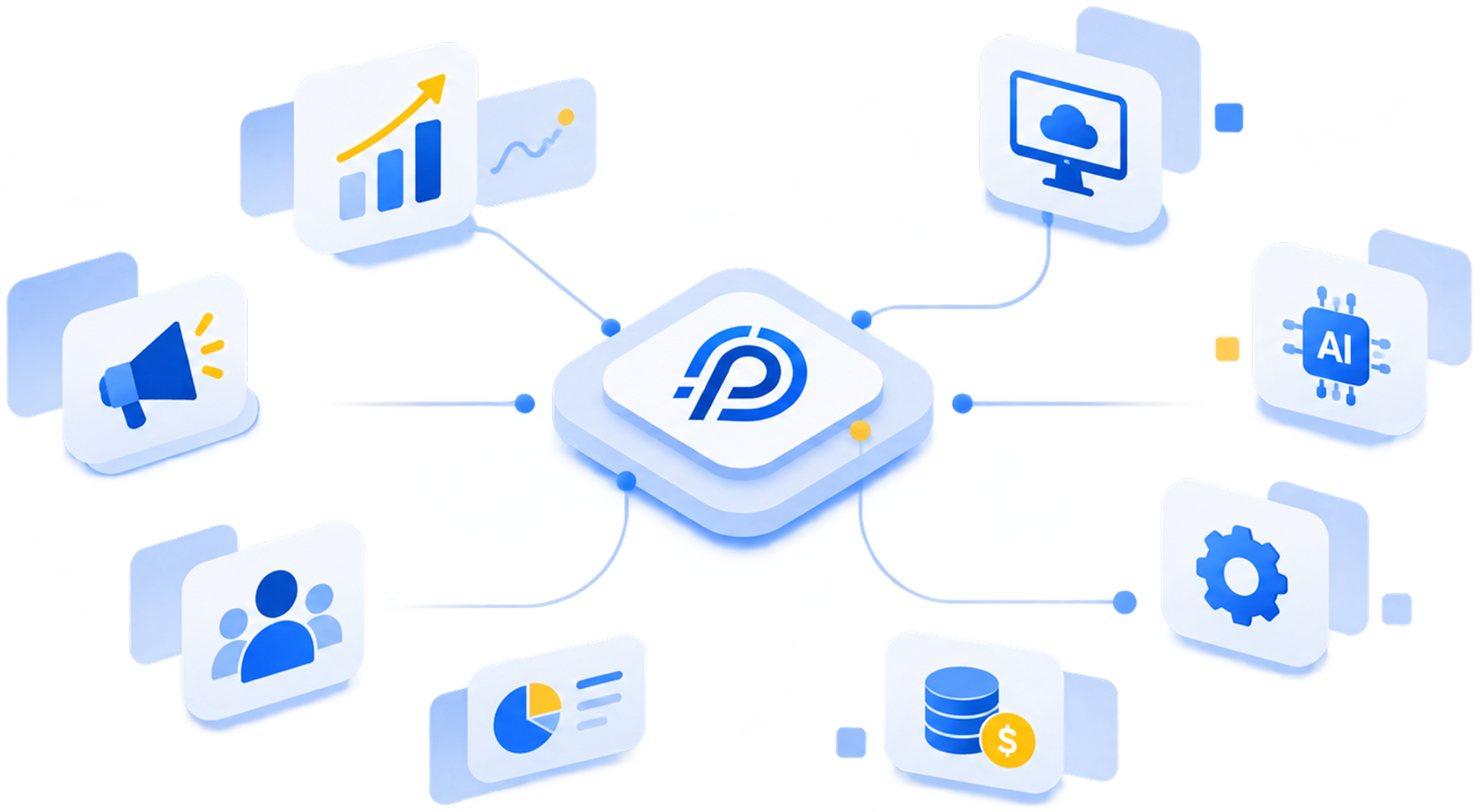 Laptop displaying Practice360 dashboard with task and performance data, surrounded by charts and AI insights.