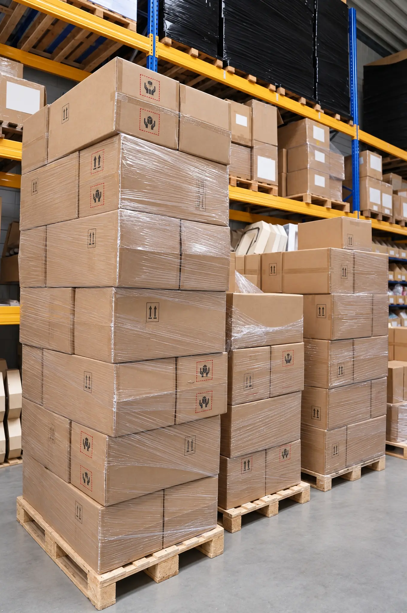 Palletopslag in het Ecomship-magazijn in Tiel