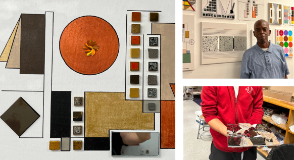 image of team brainstorming session (for a graphic design studio)