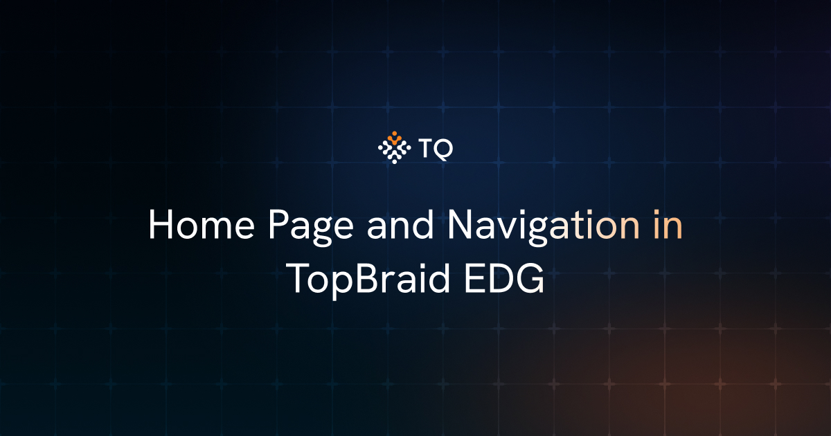 Home Page and Navigation in TopBraid EDG