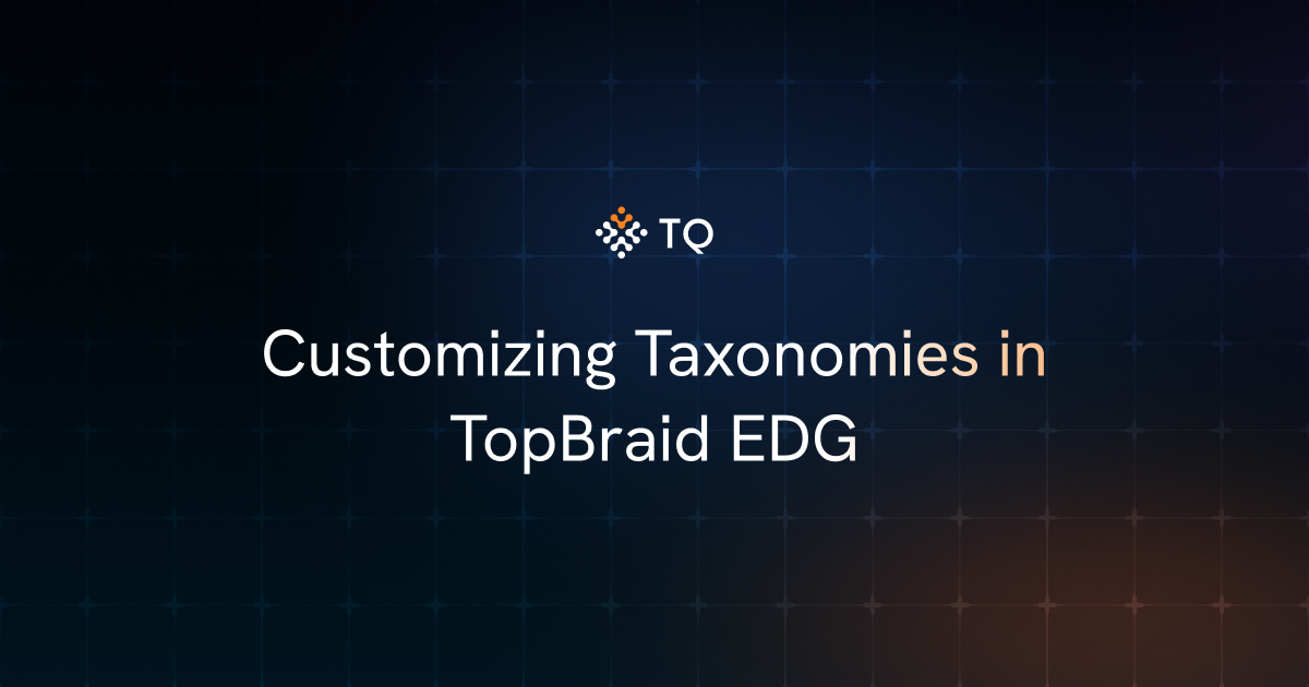 Customizing Taxonomies in TopBraid EDG