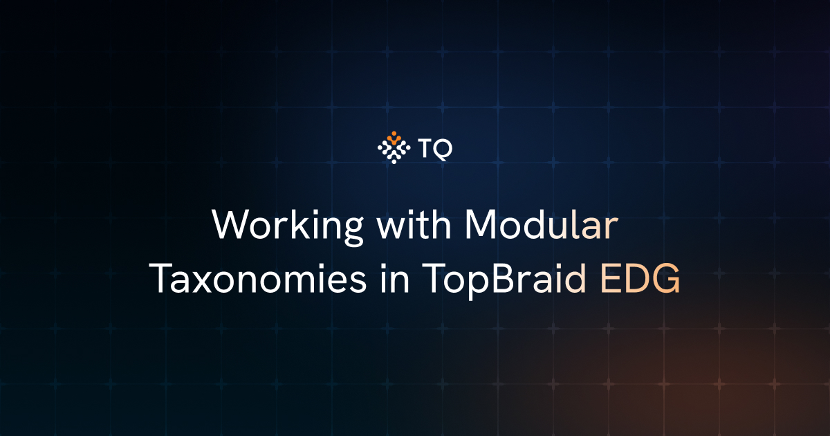 Working with Modular Taxonomies in TopBraid EDG