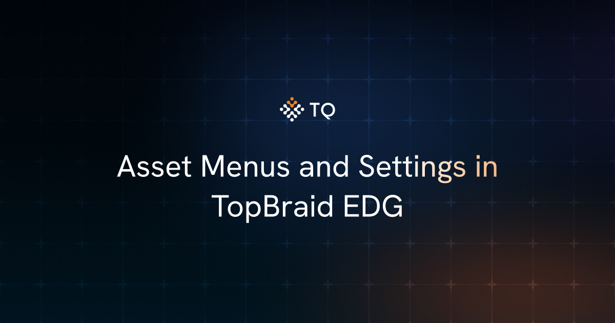 Asset Menus and Settings in TopBraid EDG