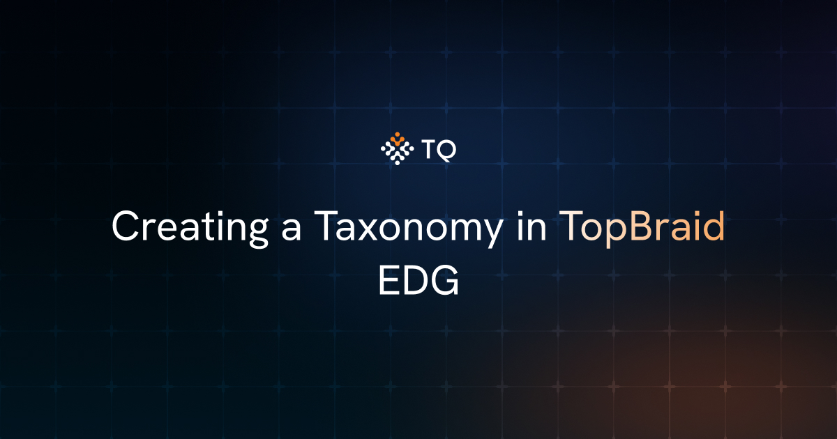 Creating a Taxonomy in TopBraid EDG