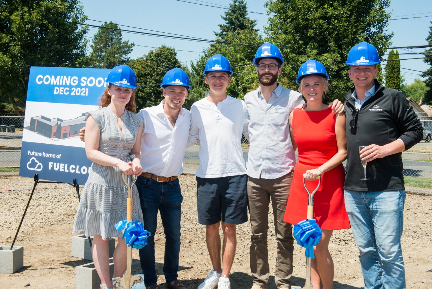 FuelCloud's Founding Team celebrates the groundbreaking