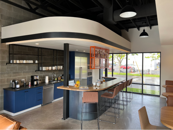 The company bar in the break room
