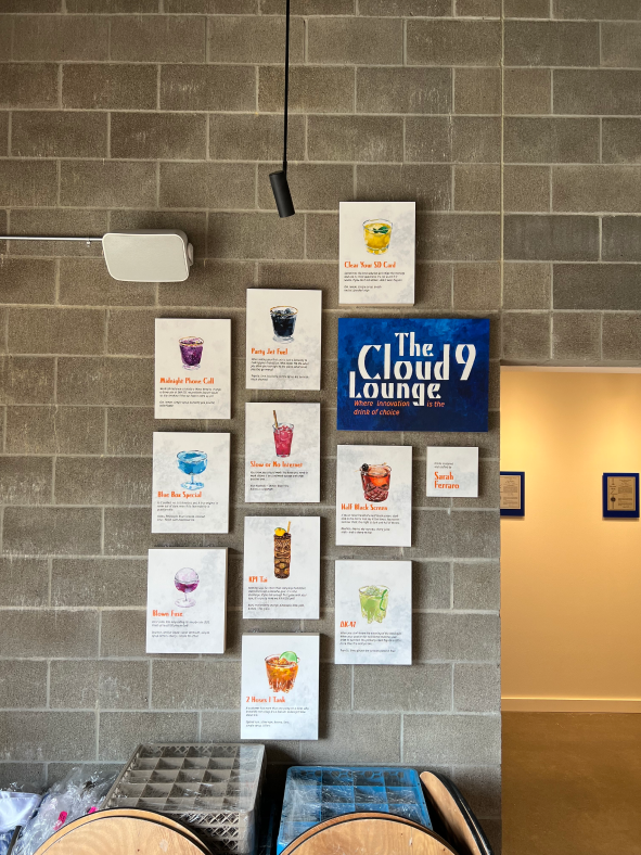 Artwork depicting custom FuelCloud-themed cocktails