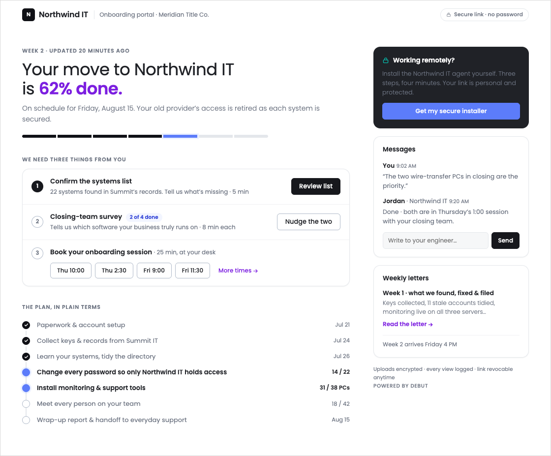 The client portal