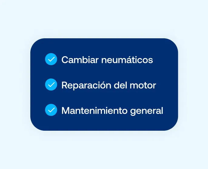 Tarjeta blanca con texto Seguro de viaje, Cancelaciones, equipaje y emergencias sobre fondo azul claro.