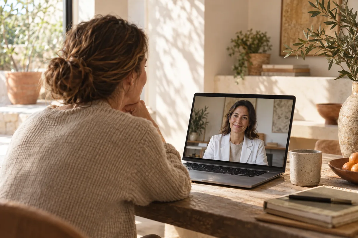 Online consultation with a licensed clinician