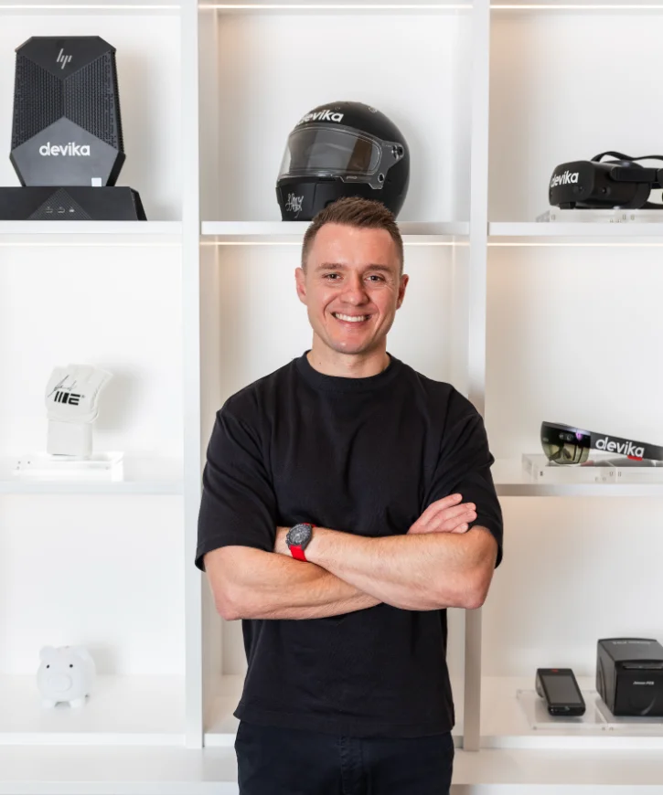 Ken Kencevski, founder and CEO of Devika, in the Wollongong studio