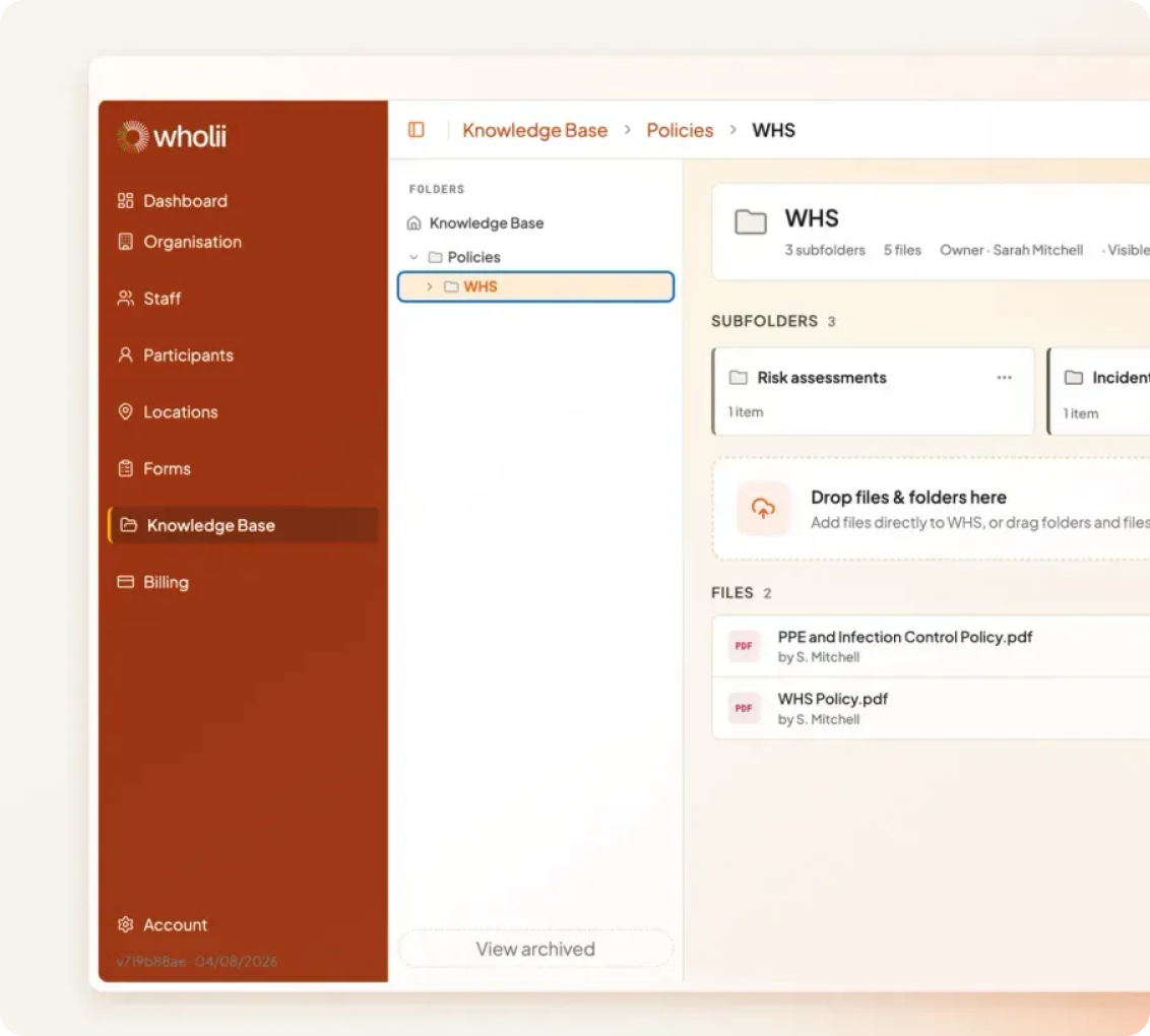 Wholli - NDIS Software Solution
