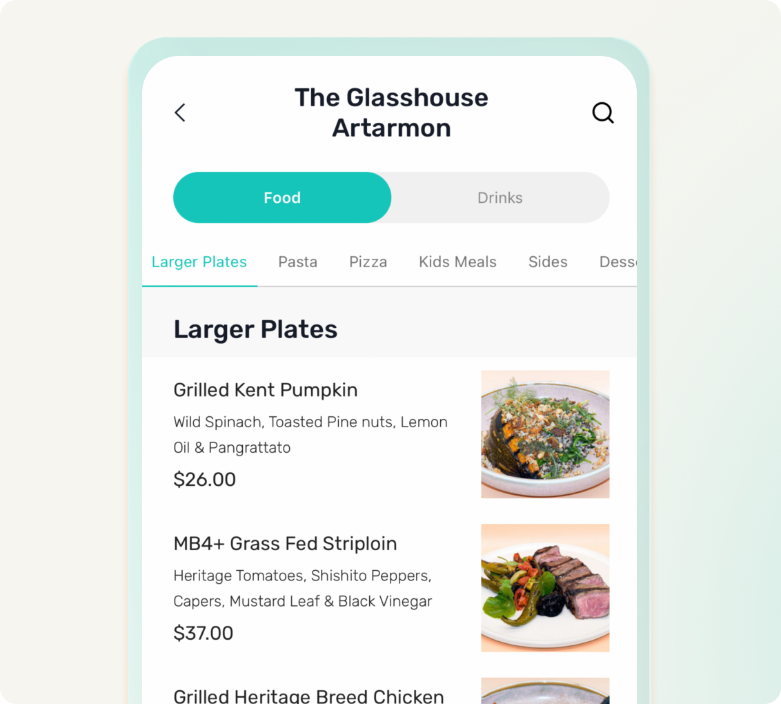 ClevaQ venue menu ordering platform