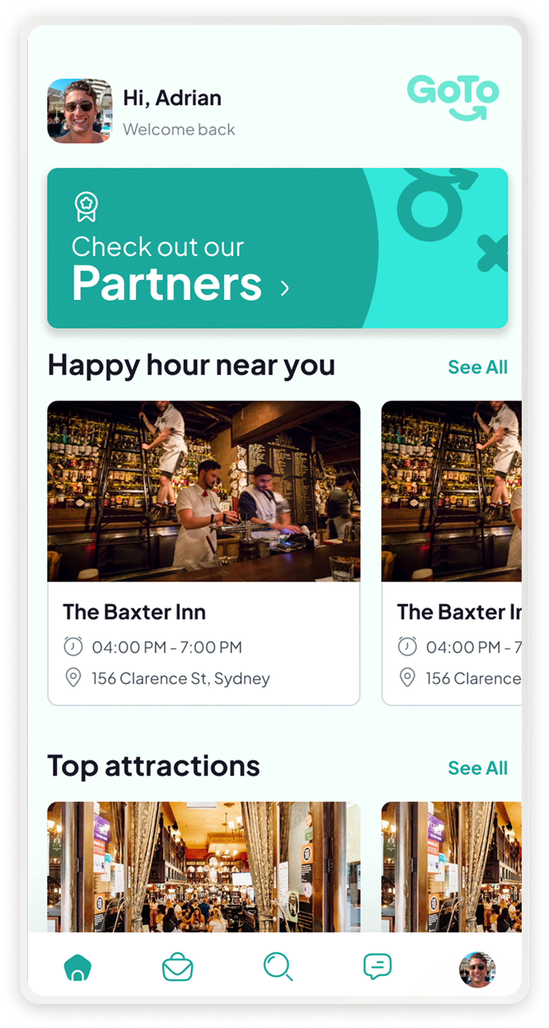 GoTo local experiences mobile app