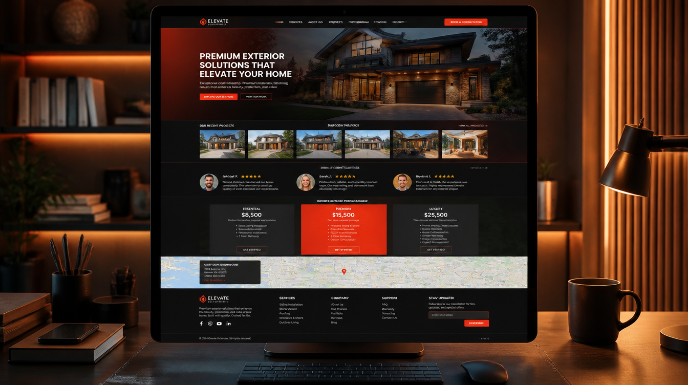 Premium website on laptop
