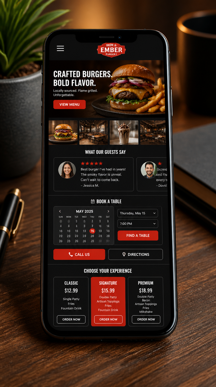 Premium website on phone