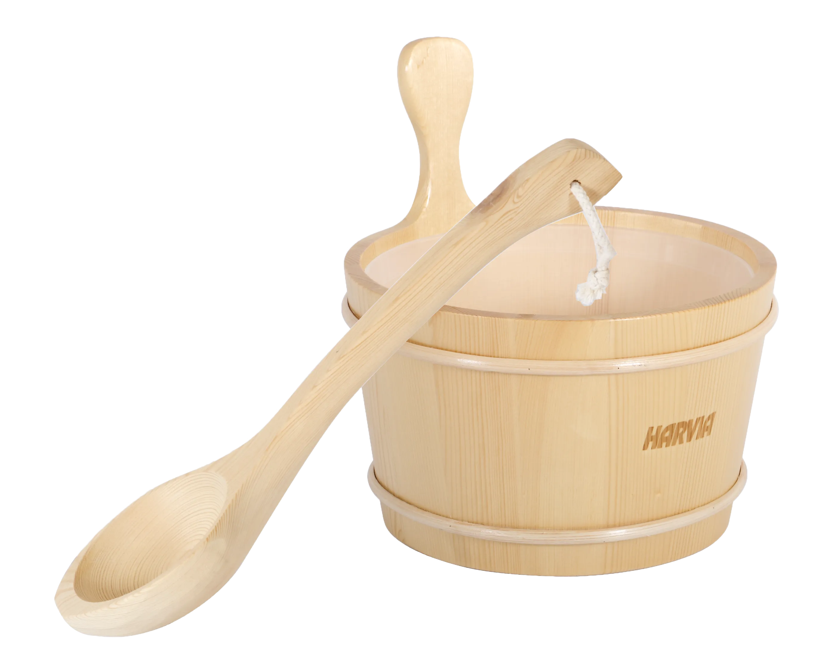 Bucket 4 l wooden with inner container