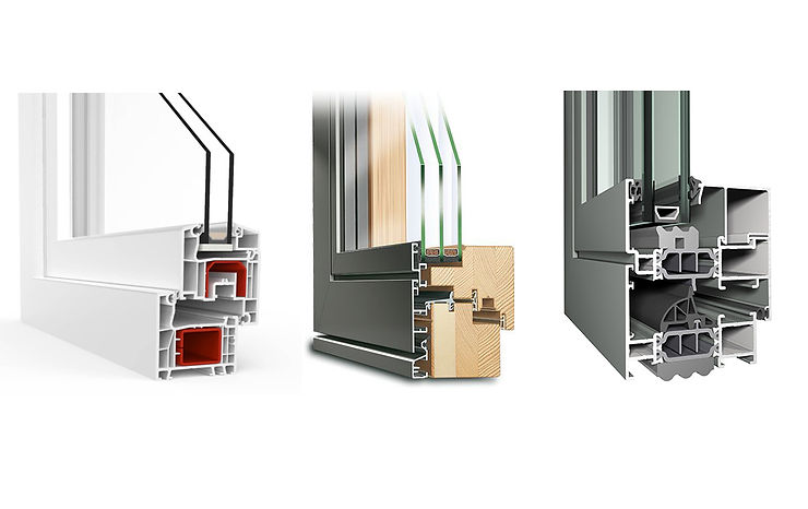 PVC, Timber and Aluminium examples of high performance windows