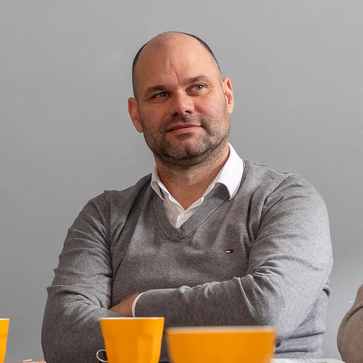 Sander bij klant