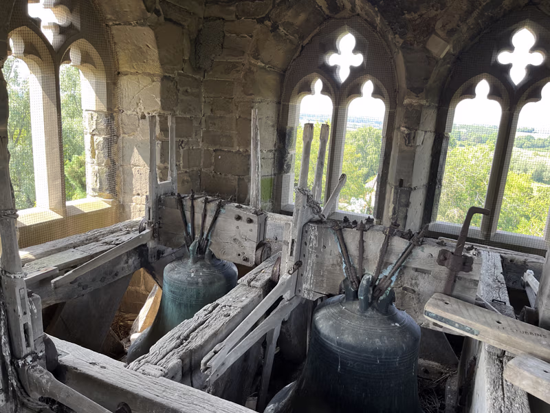 Historic bells in the belfry of St Peter’s Church