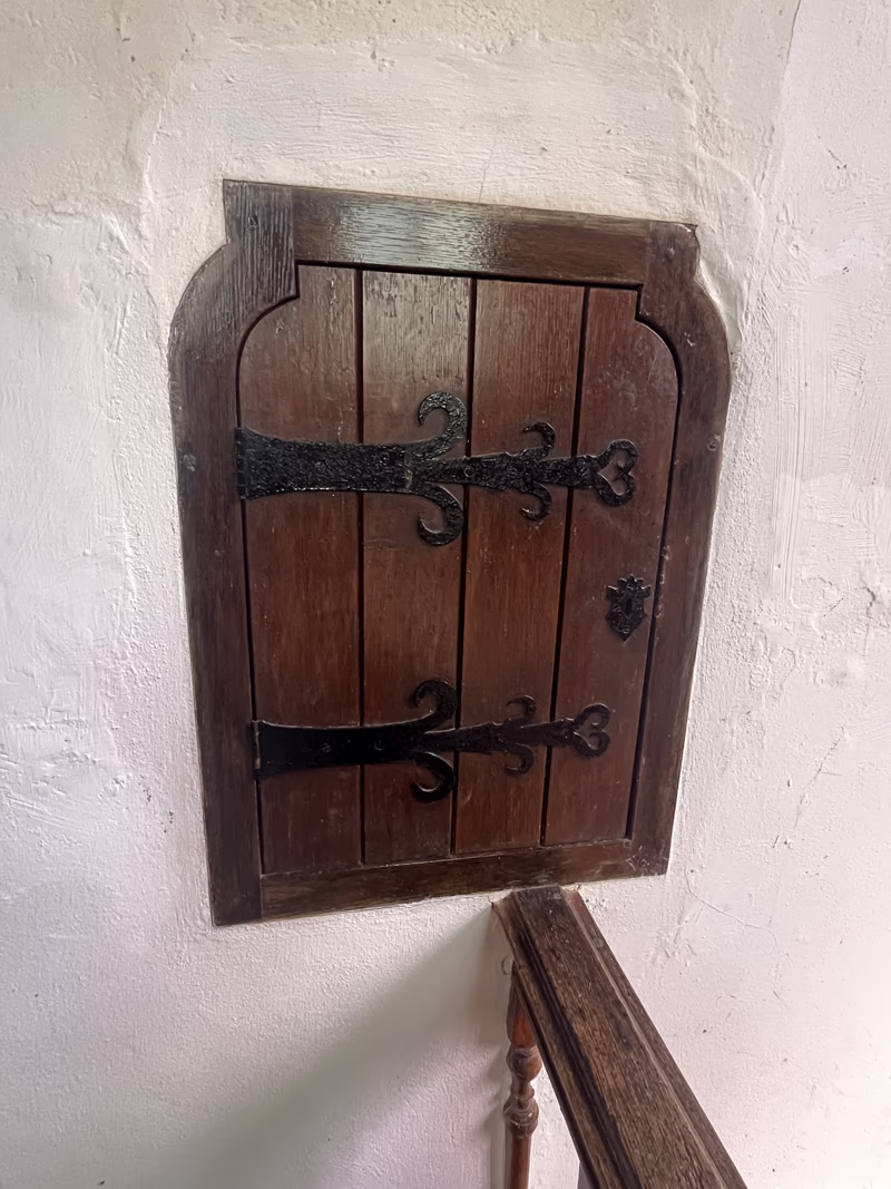 Medieval aumbry in the chancel of St Peter’s Church