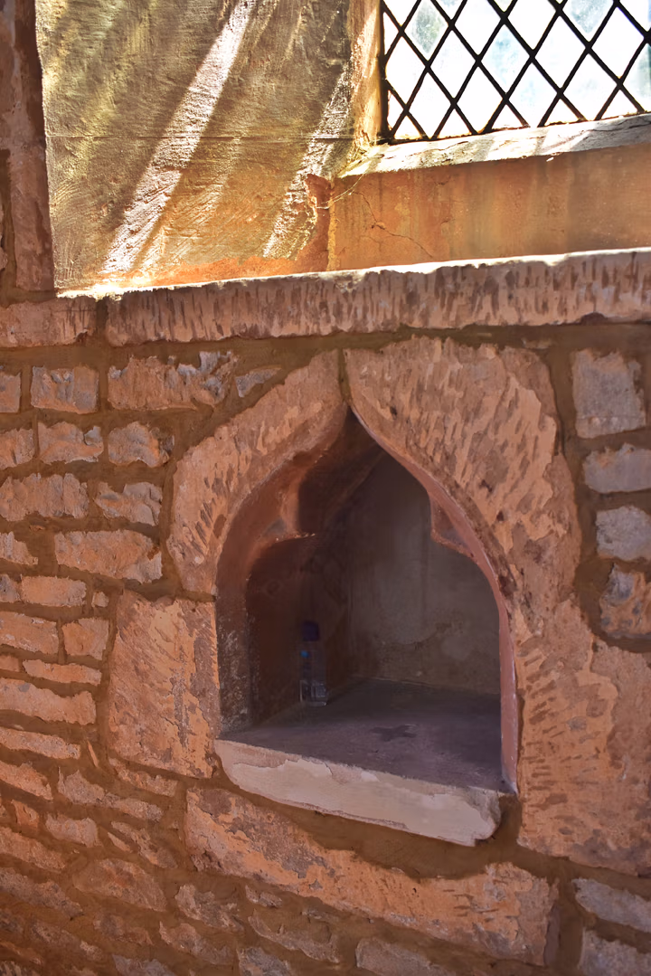 Medieval piscina in the chancel of St Peter’s Church