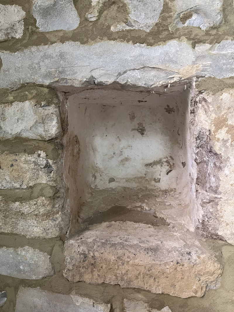 Medieval hagioscope or squint in St Peter’s Church chancel