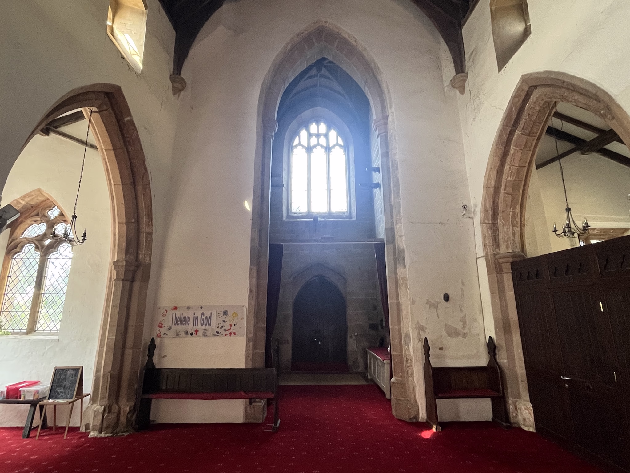 Repaired timber floor inside St Peter’s Church tower
