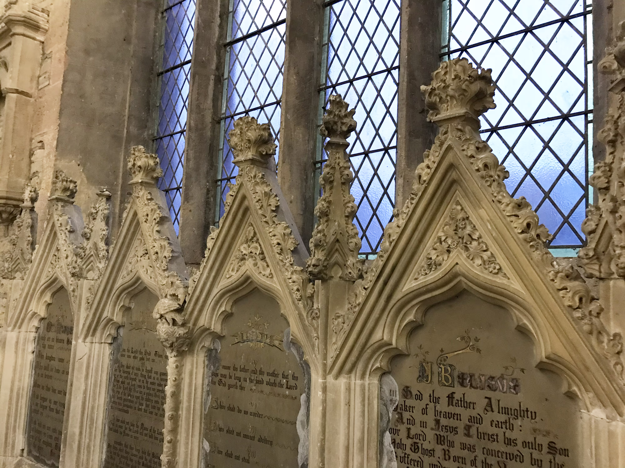 Original painted panels of the St Peter’s Church reredos