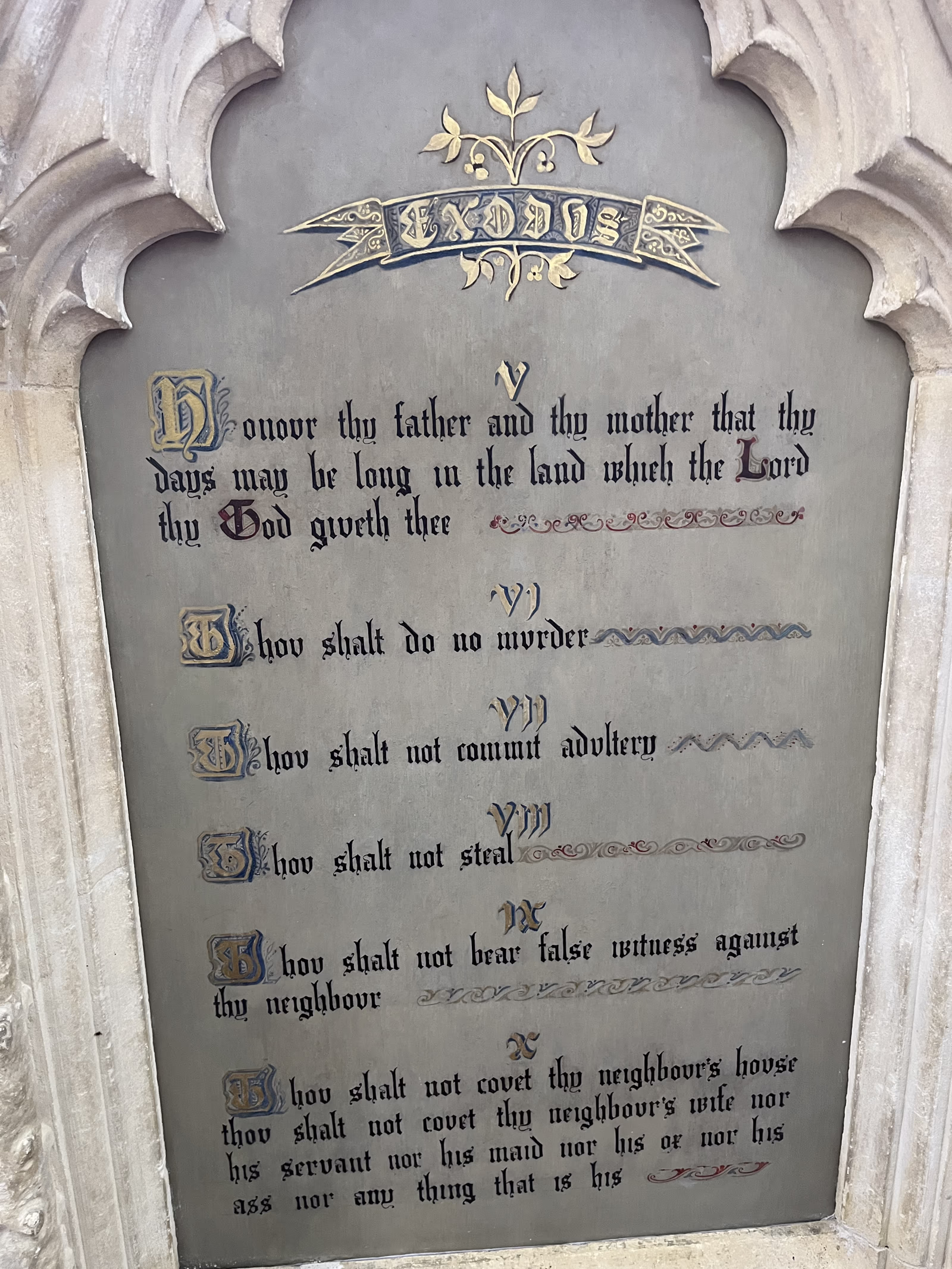 Conserved painted panel from the St Peter’s Church reredos