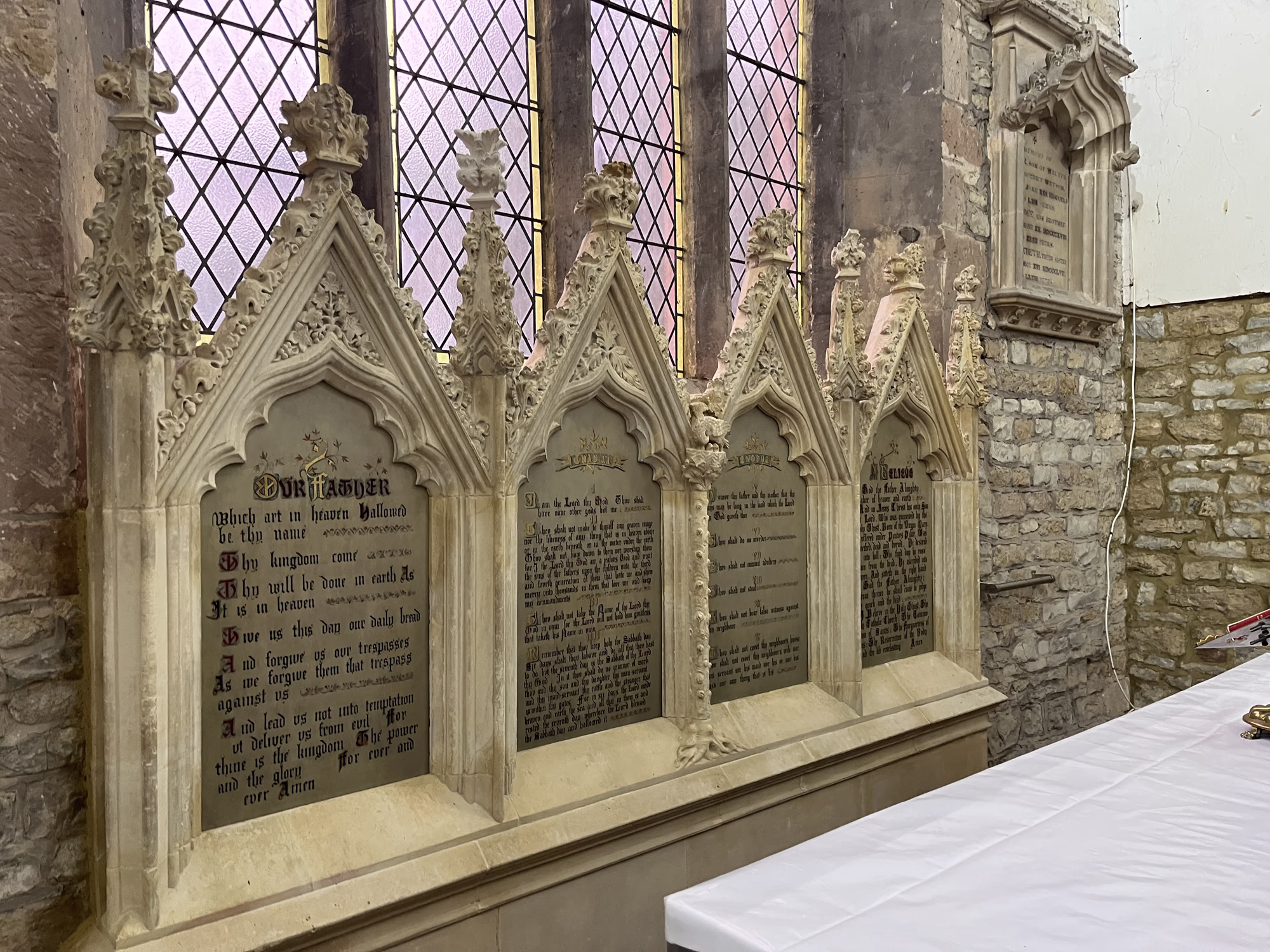 Restored reredos at St Peter’s Church after conservation
