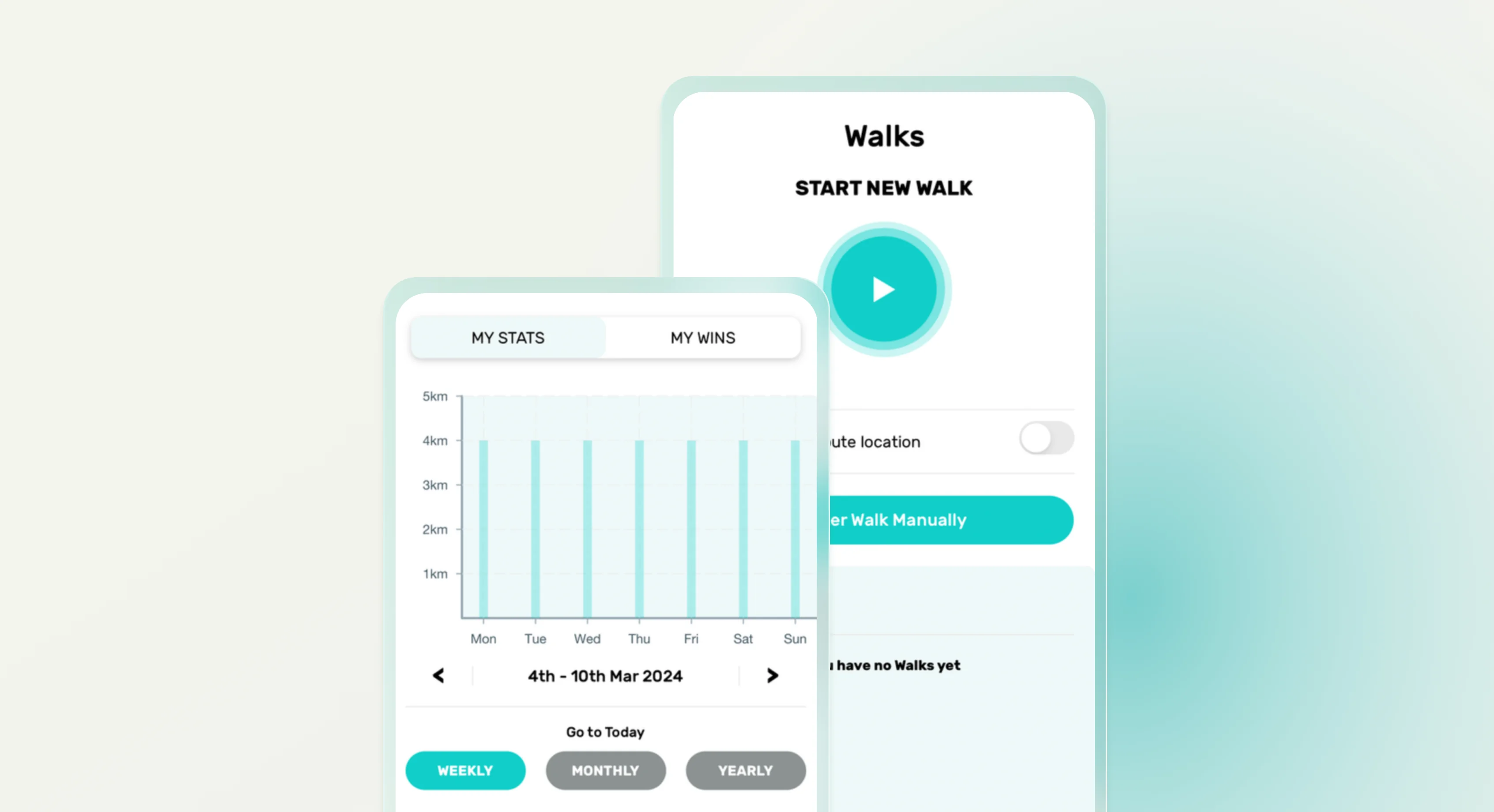Walksport product interface from the Devika case study.