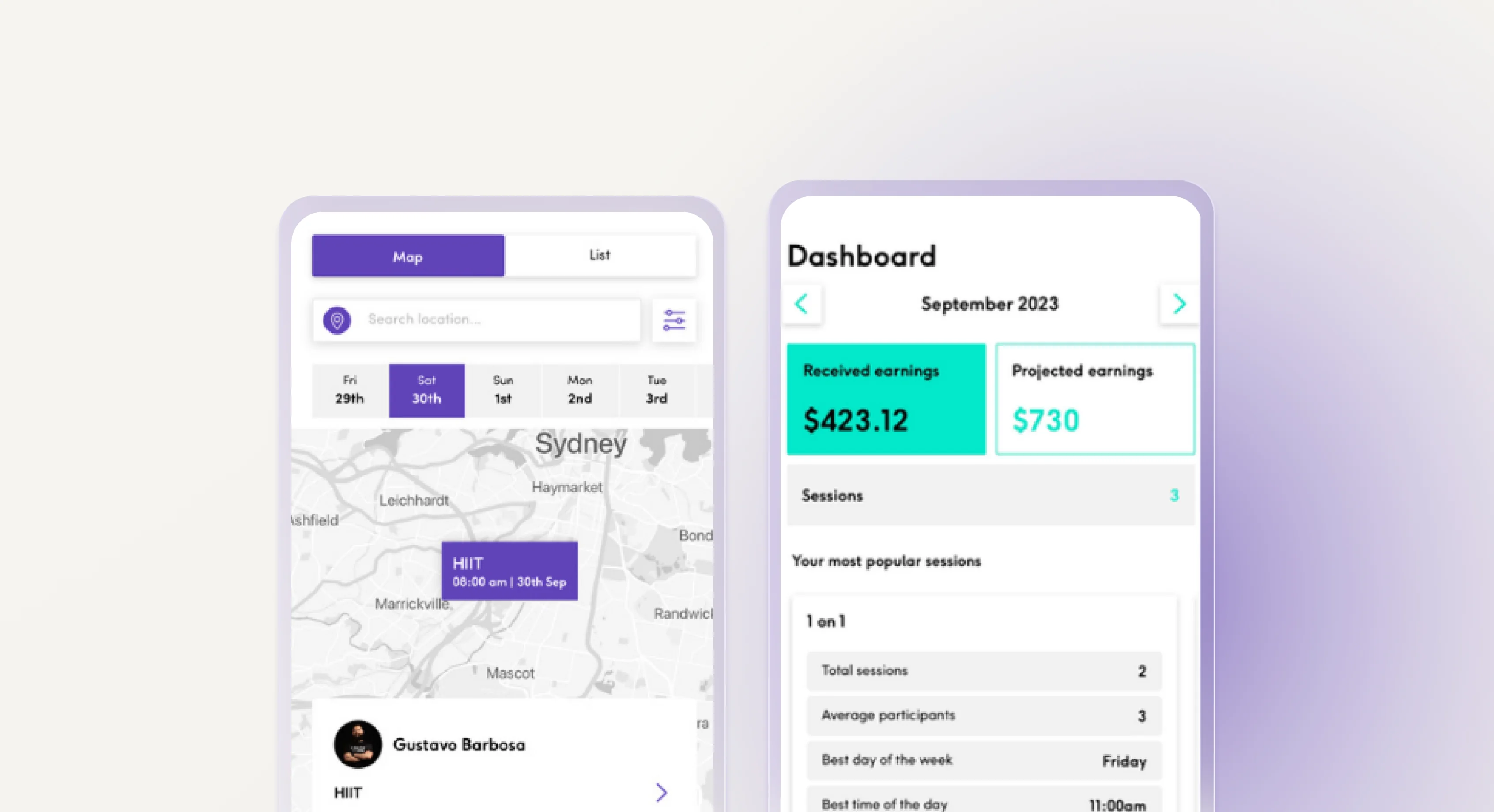 Flex product interface from the Devika case study.
