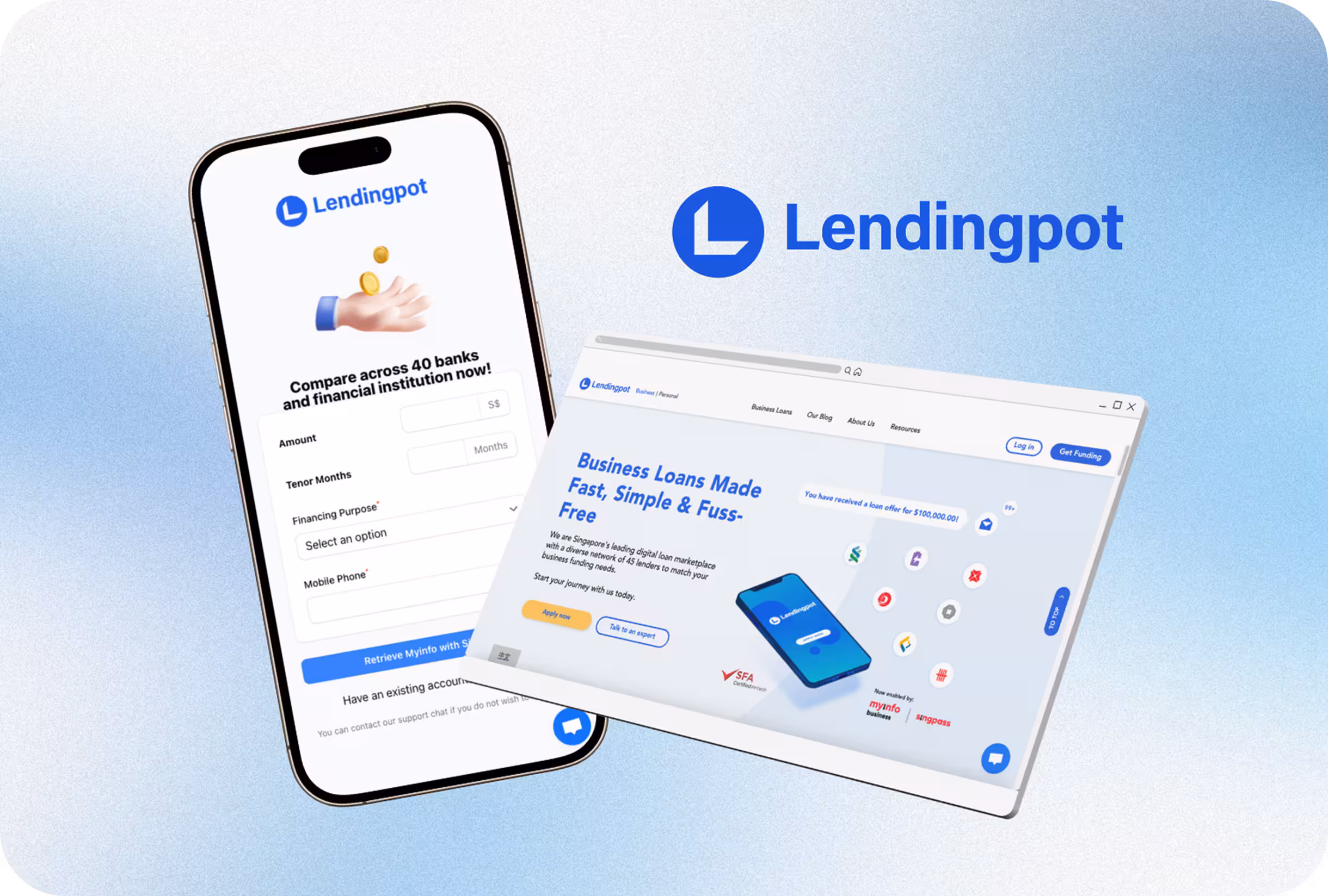Lendingpot in 2020, launching its new web application