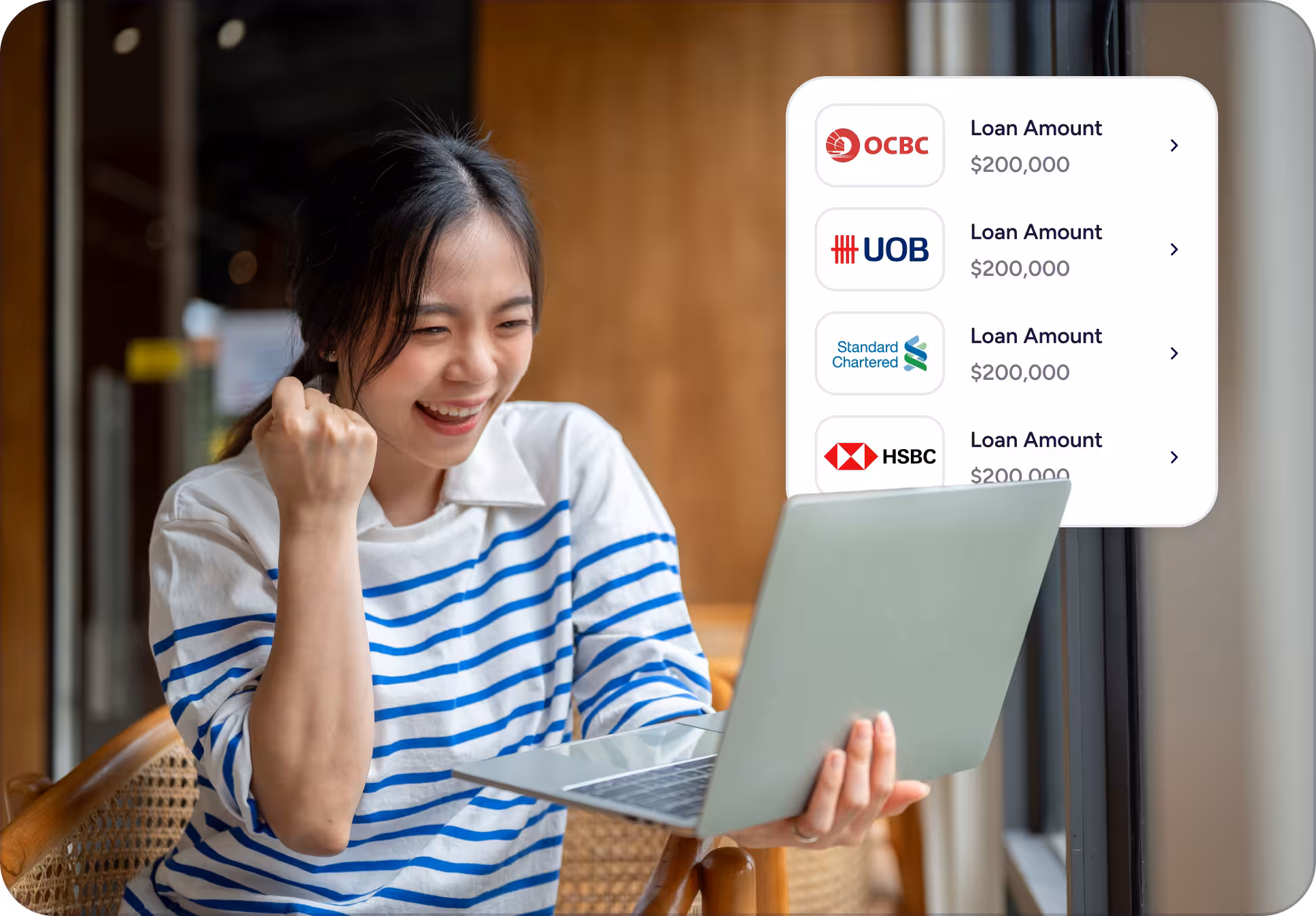 Mortgage offers from different banks shown side by side