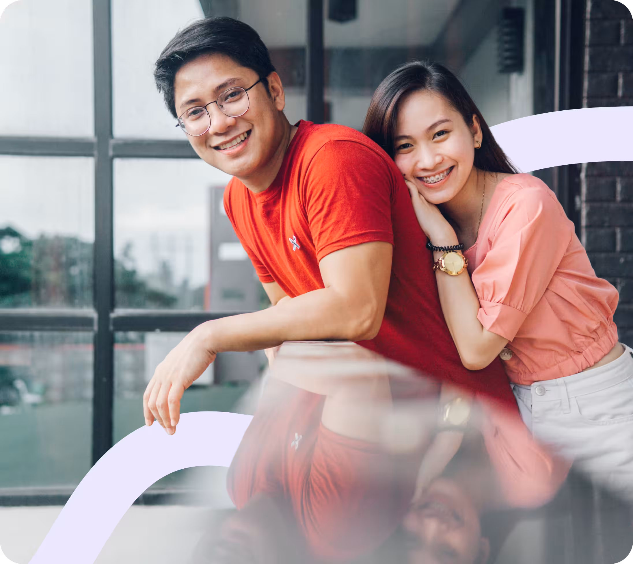 Couple celebrating the purchase of their new home