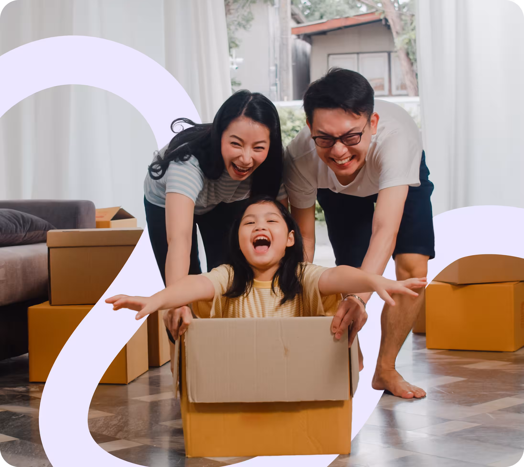 Couple celebrating the purchase of their new home
