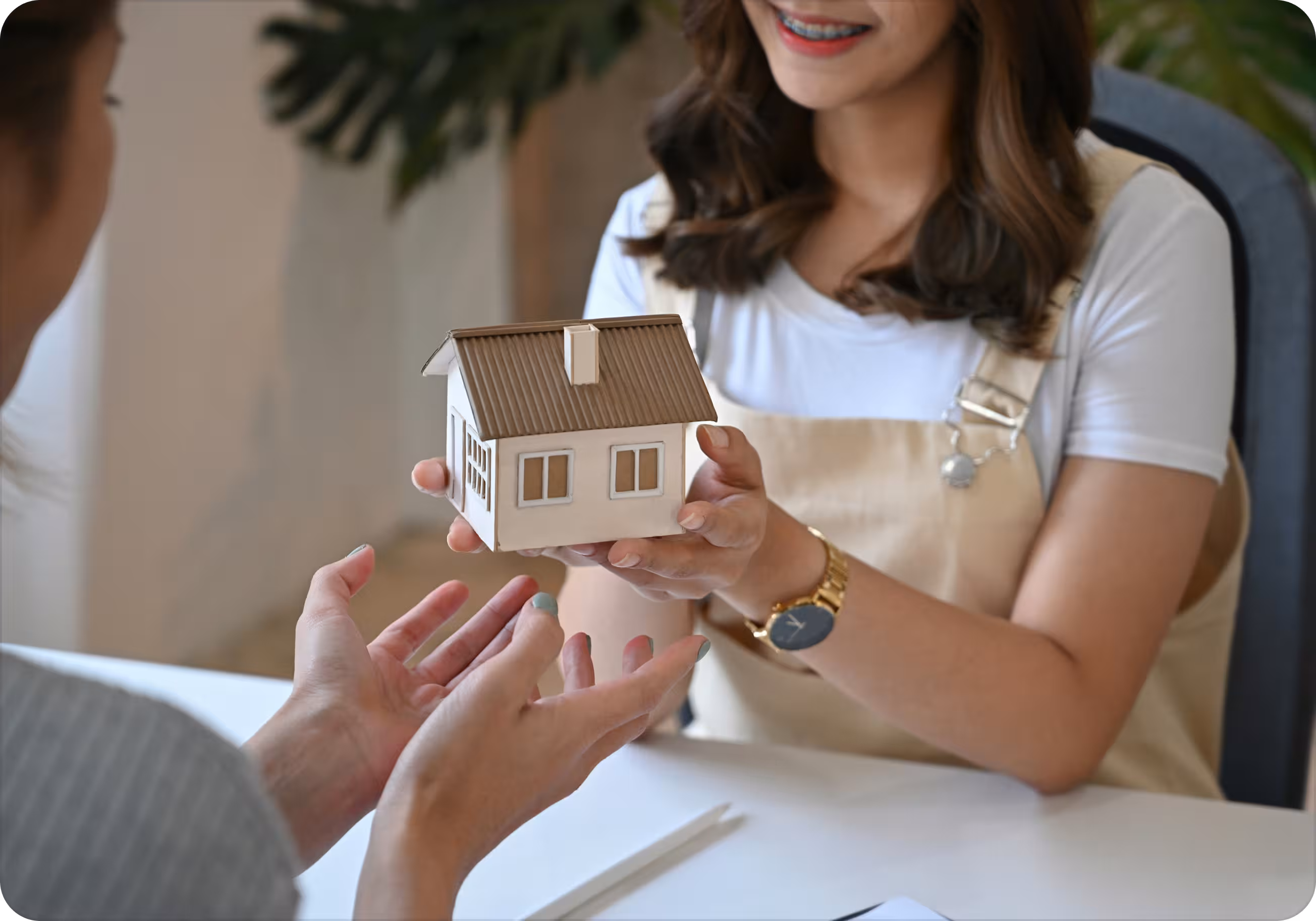 Couple viewing a new home with a property agent