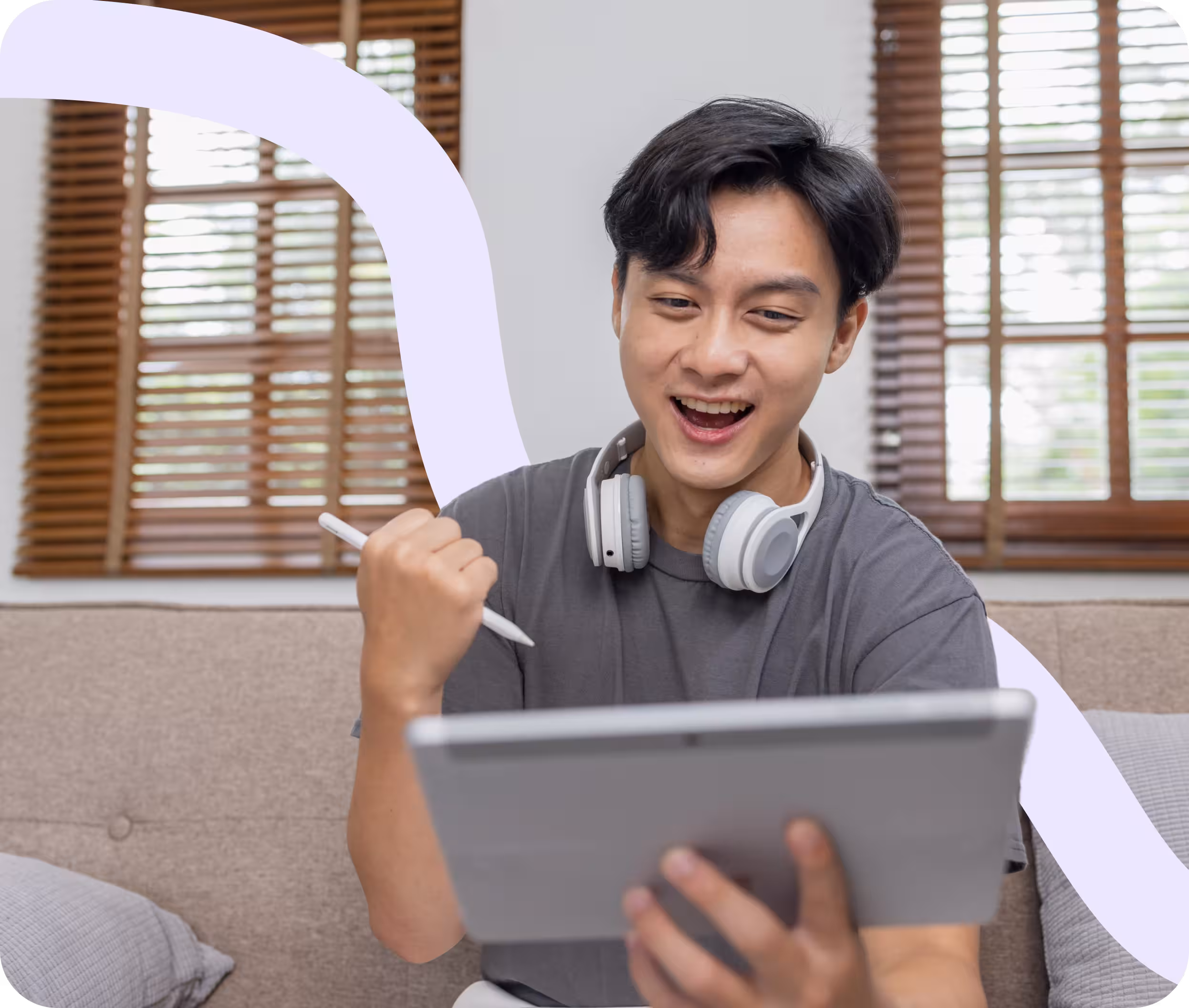 Family managing expenses comfortably at home