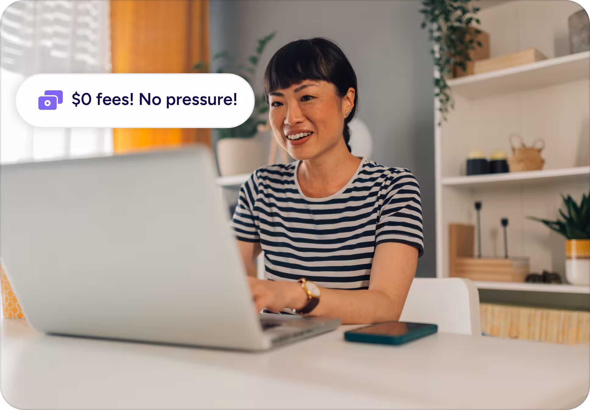 Homeowner locking in a fixed-rate renovation loan offer