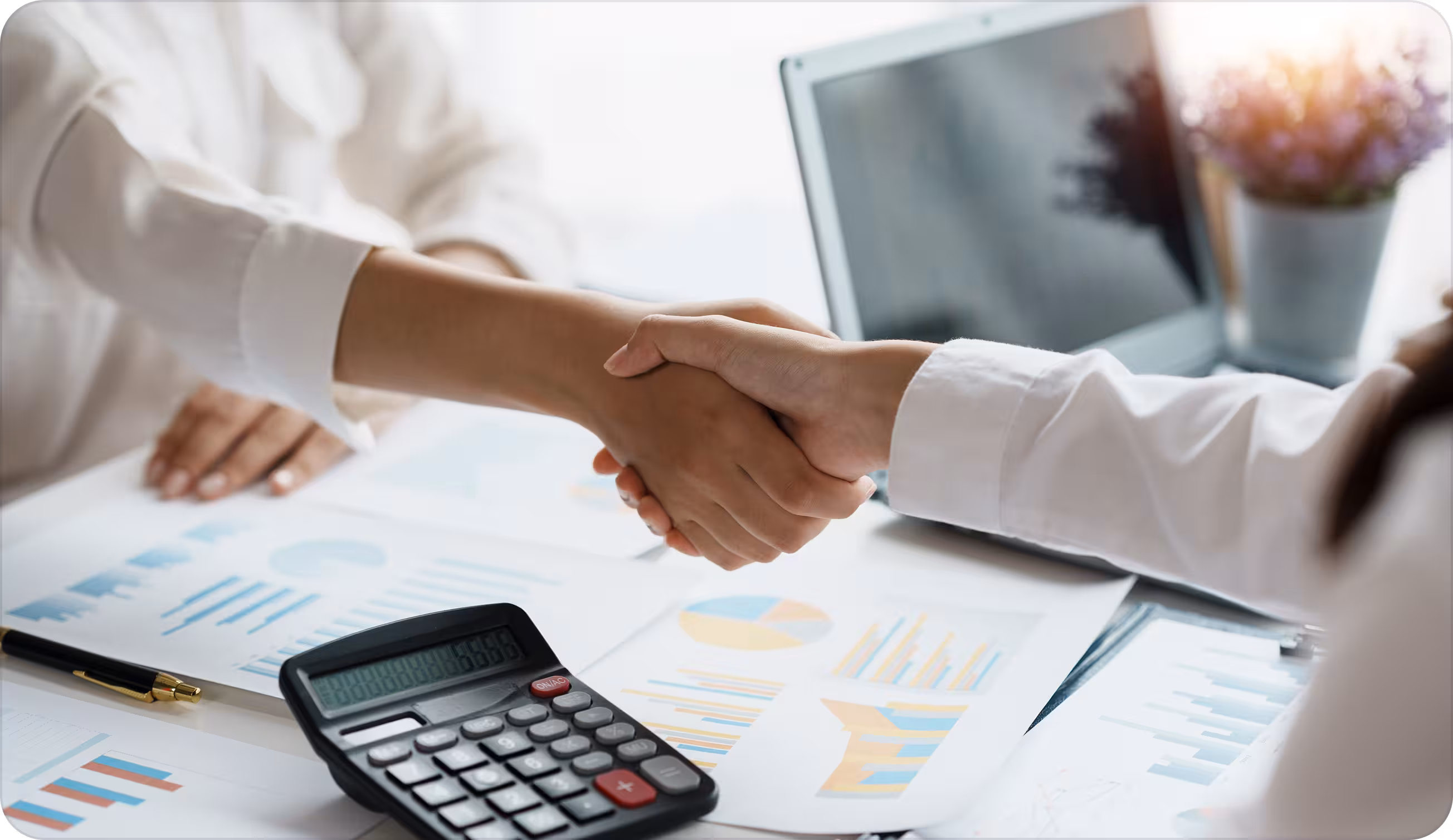 Business owner reviewing a business term loan offer for working capital